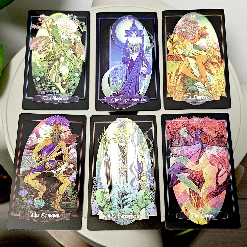 The Children of Ostara Tarot Deck 78 Pcs Tarot Cards Based on RWS Lavishly Illustrated with Guidebook for Beginners 12*7cm