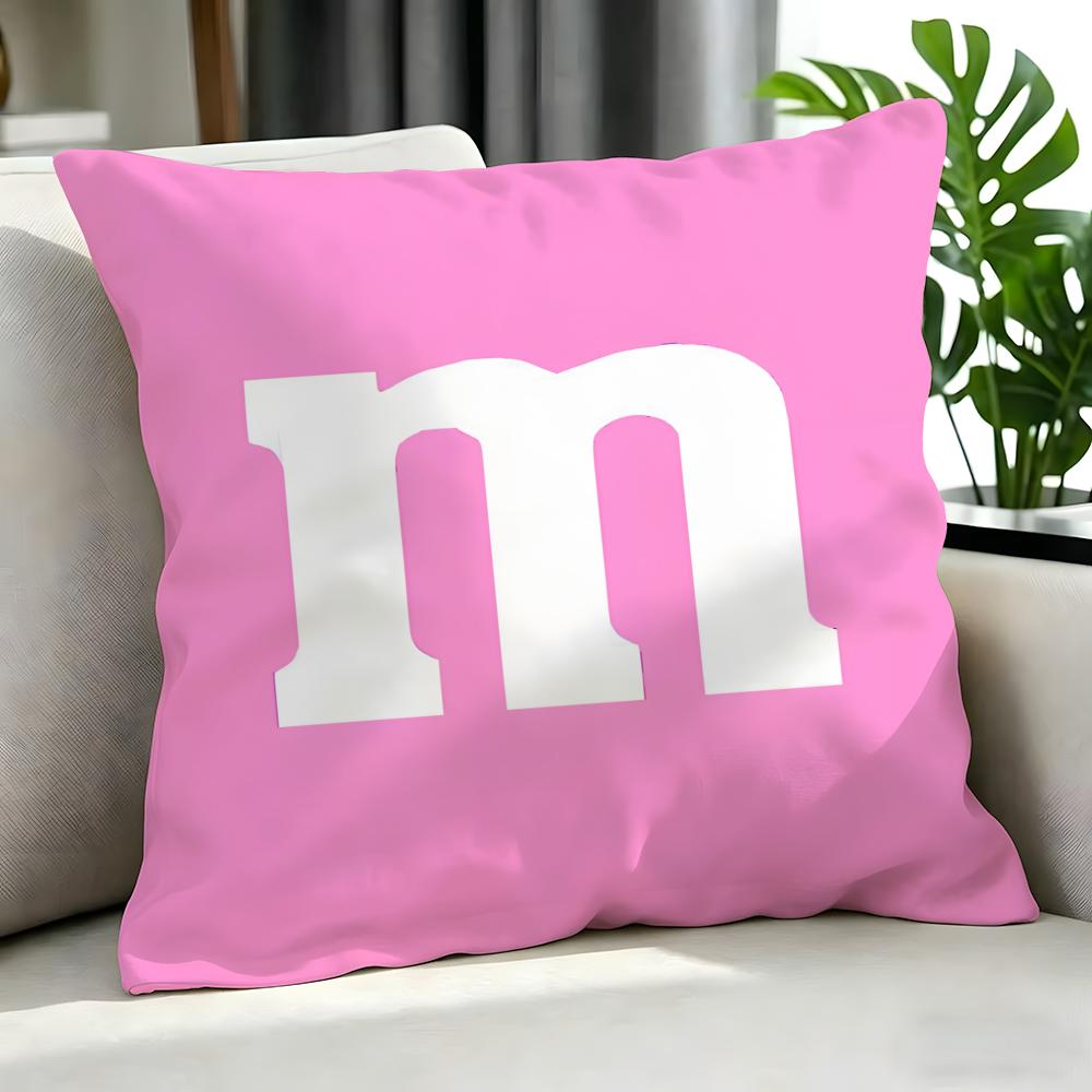 Food M&M'S Cushion Cover Cushion Cover Set 4Pcs 50X50 45X45 40X40 Pillowcase Decorative Sofa Home Decor