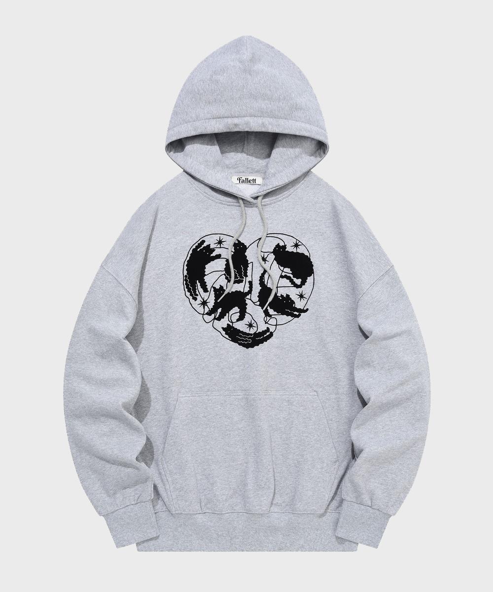 Поддон Сердце Неро Худи Светло-серый Light Grey/L