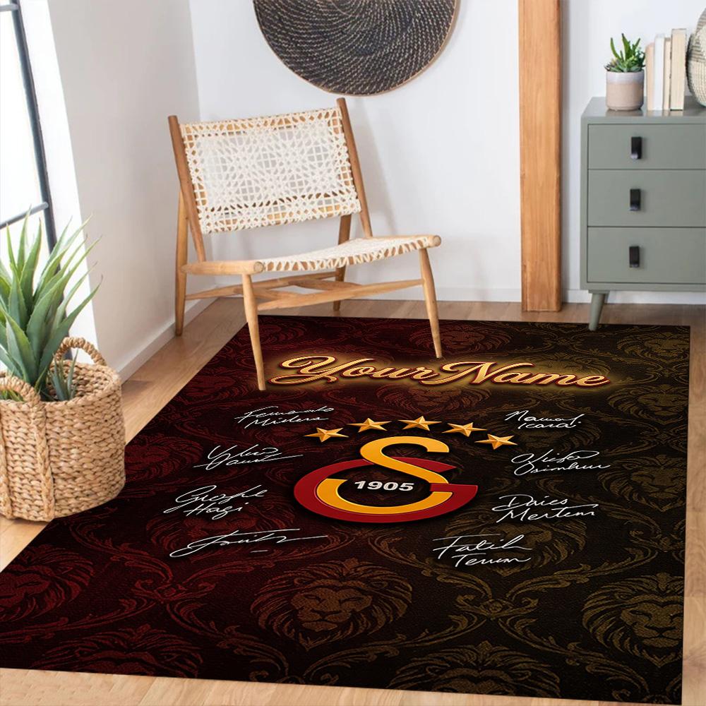 Galatasaray Customize Your Name Carpet Suitable For Balcony Foyer Outdoor Playrooms Antislip Carpet Anime Office Decor Wedding Party Gift