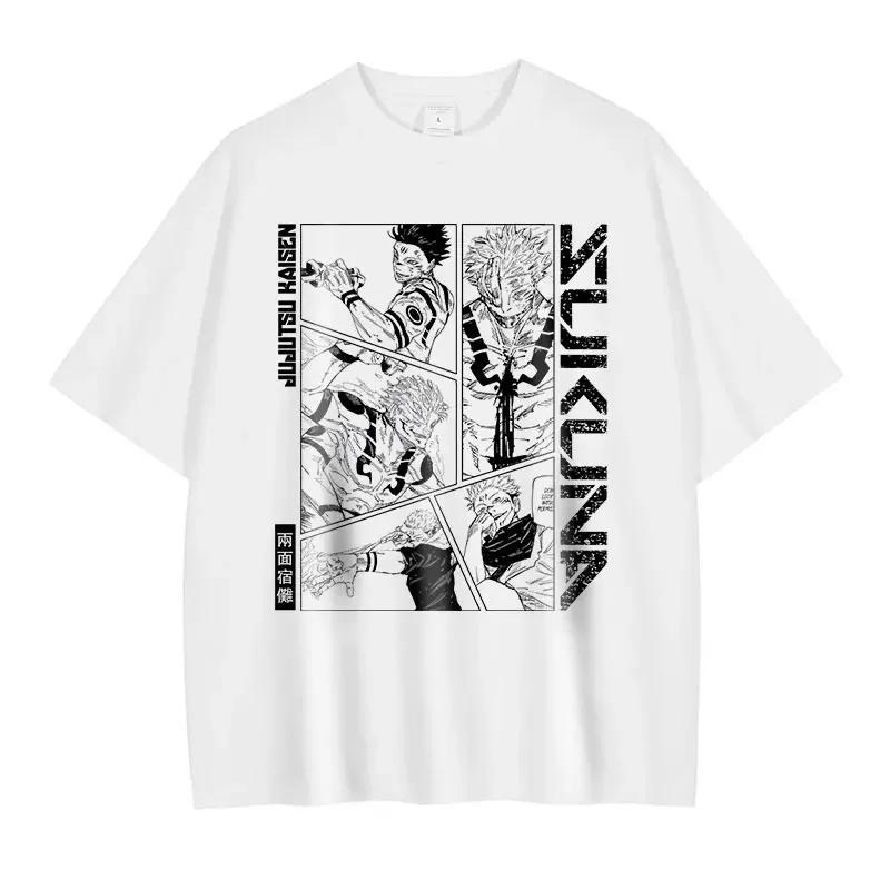 Anime J-Jujutsu K-Kaisen T Shirts Vintage Washed CHOSO T-shirt Oversized Streetwear Fushiguro Toji Gojo Short Sleeve Tops Tees