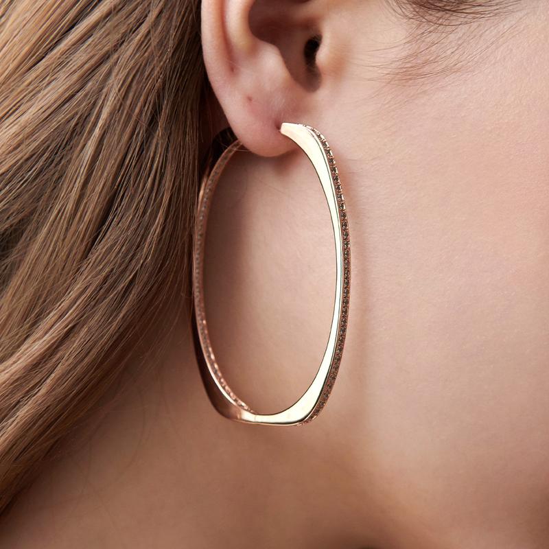 APM Monaco Necklace Necklace + Rose Gold Sparkling Zirconium Earrings (10% Off for Two Pieces) F (one Size Fits All) Endless Love
