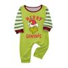 Matching Family Christmas Pajama Set Long Sleeve Round Neck with Pants for Parents and Children