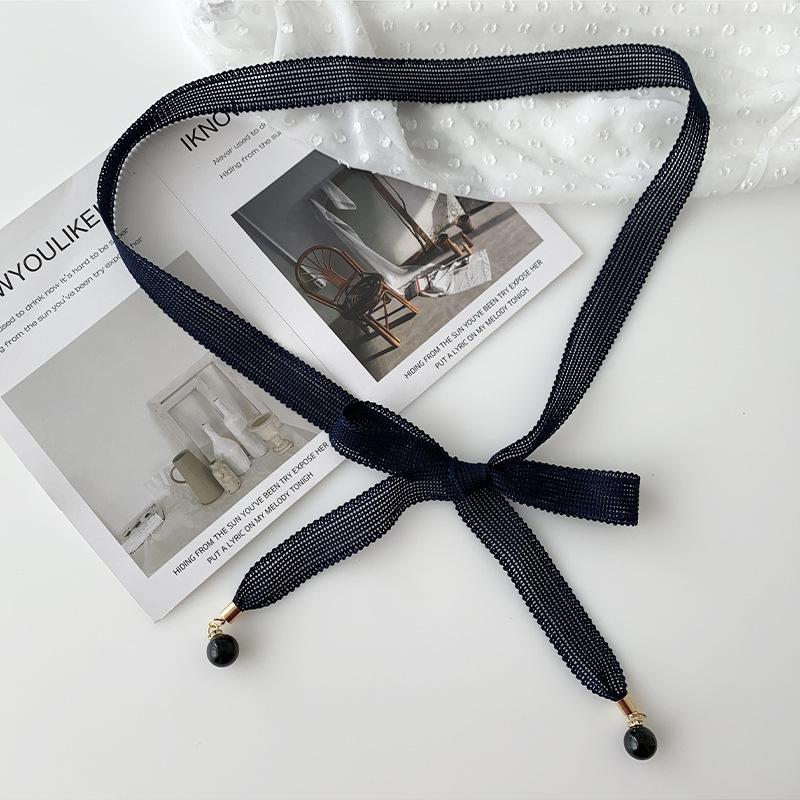 Soft Versatile Fabric Waist Belt For Women With Stunning Pearl And Lace Decorations