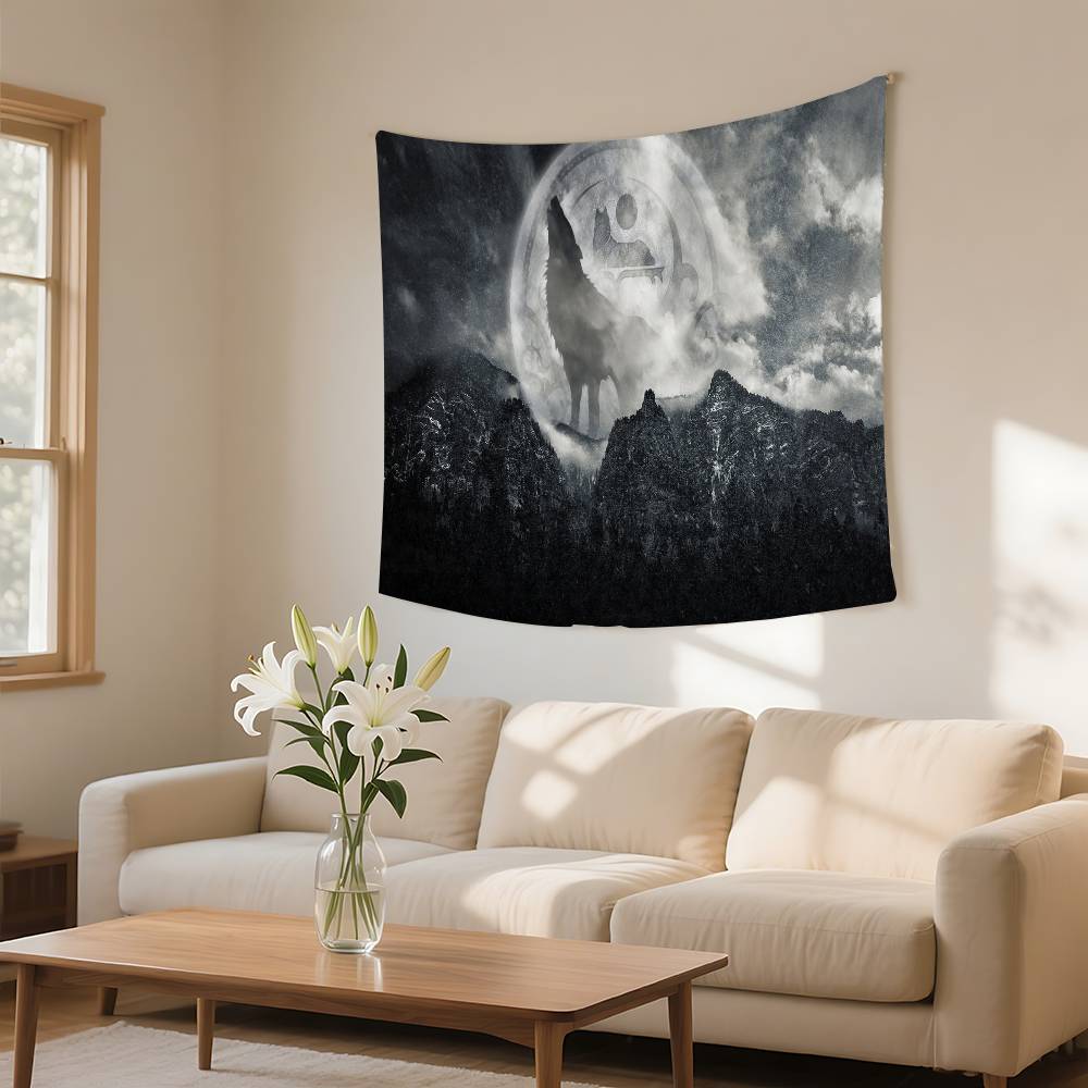 Psychedelic 3D Wolves Tapestry Customizable Tapestries Of Various Styleswall Hangings Celebrity Photo Printingwall Hangings