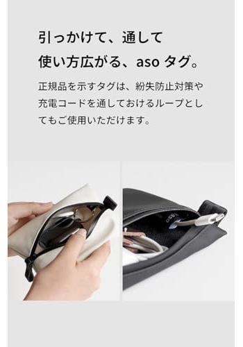 TOFTPOUCH Taft Pouch Waterproof Lightweight Gadget Made Japan M Size Side Zipper White V180-sf-wh