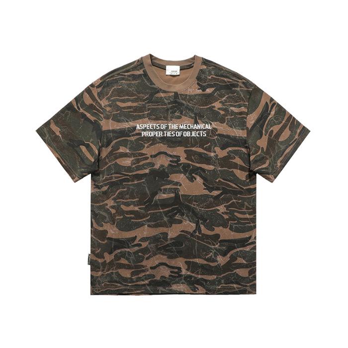 

Vintage Style Camouflage Relaxed Fit Cotton Short-sleeved T-shirt Mens Summer Latest Leisure T-shirt Top 3XL