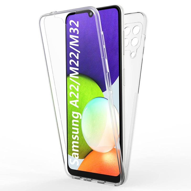 

Чохол для Samsung Galaxy M32 4G 5G 360 Передня+Задня прозора подвійна накладка для телефону для Samsung M32 M 32 4G 5G Протиударний бампер М’яка силіконова тверда обкладинка Samsung Galaxy M32 4G чистий