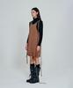 Deoaeteus Strap Detail Knit Mini Dress_Brown