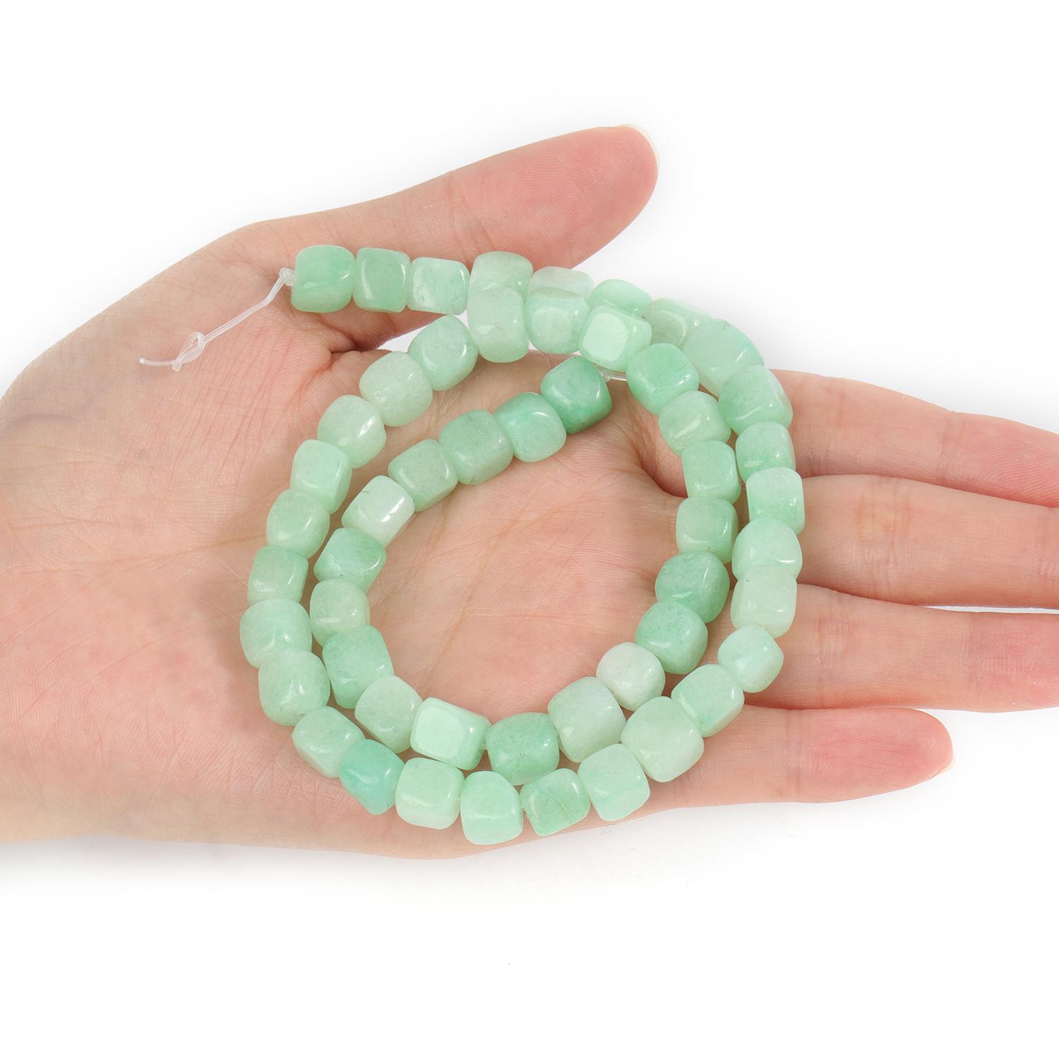 

5-7 мм нерегулярные квадратные каменные бусины бирманский кианит амазонит нефрит бусины для изготовления ювелирных изделий своими руками браслет ожерелье аксессуары cyan jade