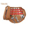 Portable Bartender Bag Travel Canvas Bar Kit Bag Large Capacity Multiple Compartments Bar Tools Carrying Bag