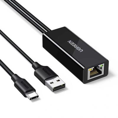 Karta Sieciowa Zewnętrzna USB-C Do RJ45 10/100 Mb/s - Czarna