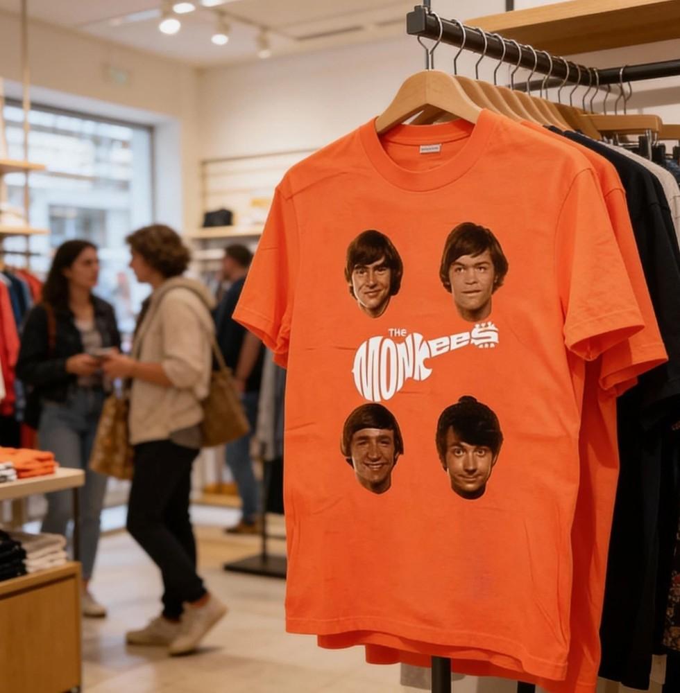 The Monkees Band Members Orange T Shirt Full Size S5XL NWT Unisex T-Shirt M