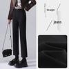 Women's High-Waist Slimming Black Straight-Leg Cigarette Jeans - Spring/Autumn 2025