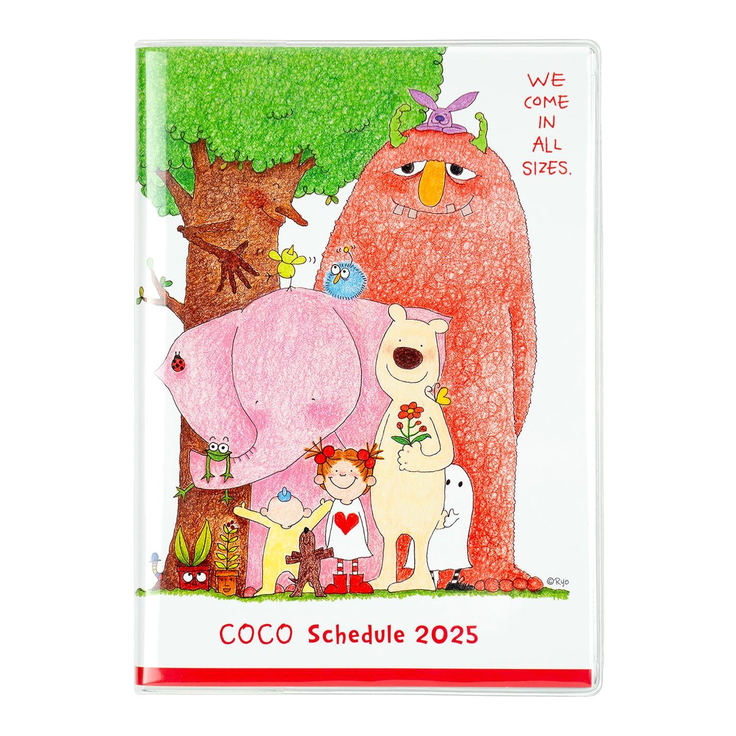 

Greeting Life Coco-chan 2025 Weekly Planner, B6 Size, Soft Cover, Animal Design, CD-1300-RY (Starts January 2025)