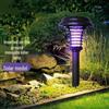 Solar Outdoor Mosquito Killer Lamp - Round Plastic Trap & Lawn Light with Mosquito Repellent Night Illumination