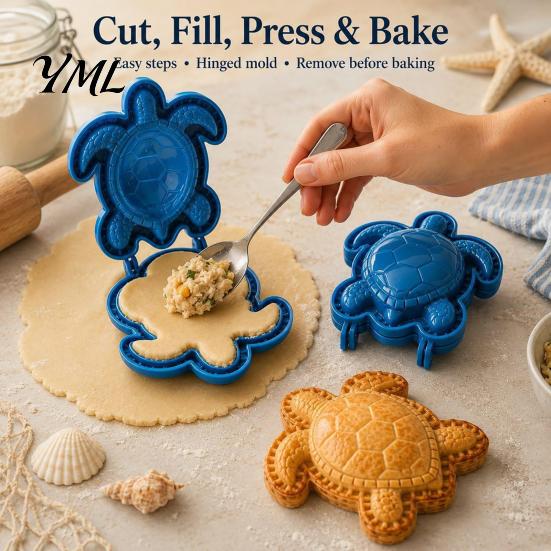 Decorative Biscuit Molds for Snacks Marine Animal Mini Pie Mold, Durable Non-stick Reusable Dough Cutter, Interactive Baking Kits Children Hand Press