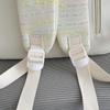 Cute Striped Backpack with Lace Trim, Lightweight School Bag for Women and Teens
