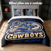 North Queensland Cowboys Design Bed Bedding Set 1 Duvet Cover + 2 Pillowcases Soft Breathable Household Bed Linens