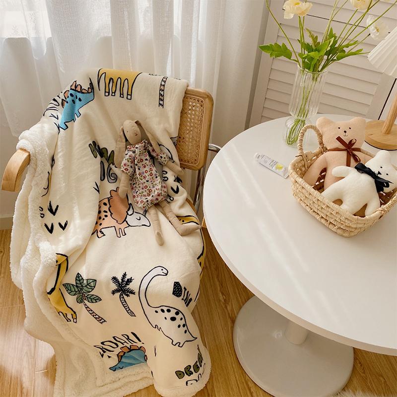Kinderdecke Niedlicher Cartoon Weich Bequem Kinderdecke für Zuhause Büro Schule Reisen