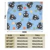 Warm Soft Blanket Girls Boys Picnic Cute Chococats Throw Blanket Black Cat Flannel Bedspread For Couch Chair Sofa Bed Funny