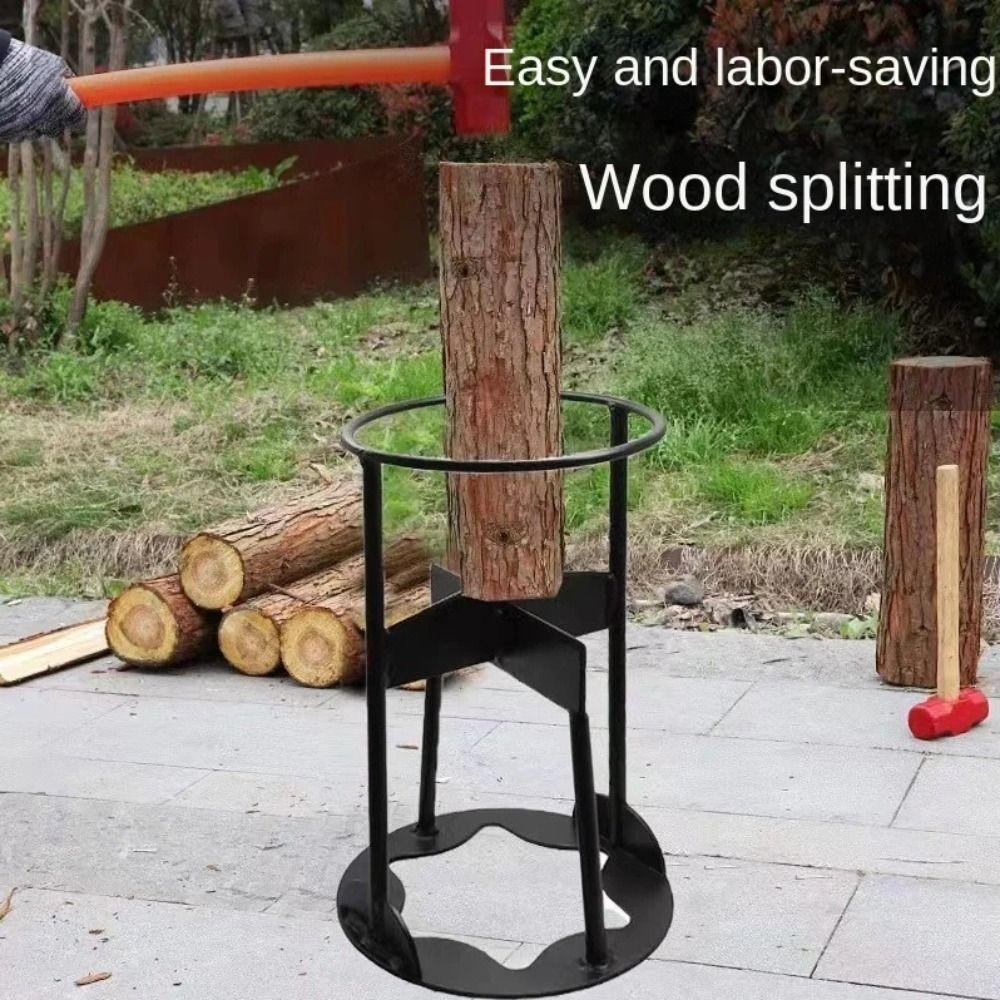 Manual Firewood Kindling Splitter Cast Iron Log Splitter Wedge Wood Splitting Wedge Firewood Cutter Hand Sturdy Wood Chopper