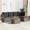 VidaXL Garden Lounge Set 6 Pcs with Grey Cushions Wicker 3325756