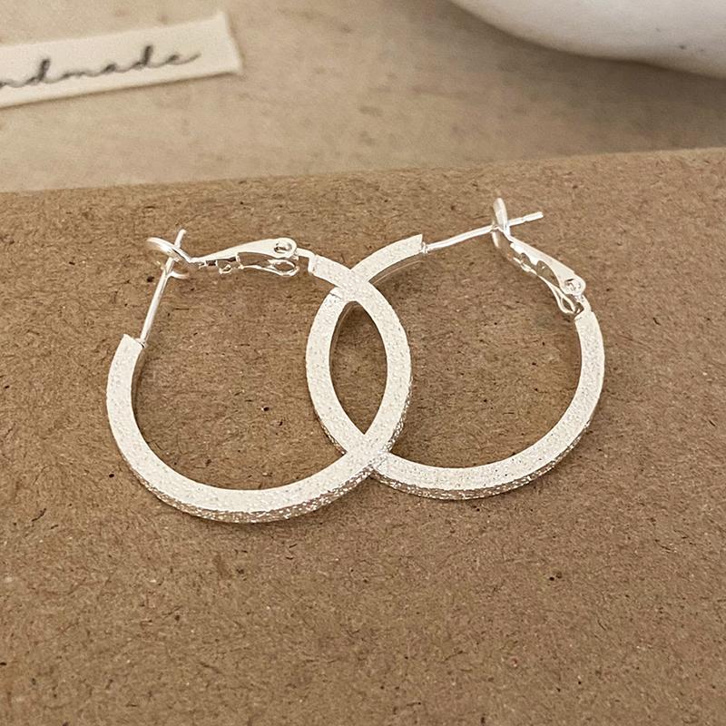 

PONYKISS Sterling Silver 18K Gold Round Hoop Earrings for Women Minimalist Vintage Fine Geometric Accessories