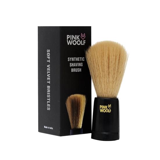 Pink Woolf Soft Bristles Shaving Brush for Men | Ultra-Soft, Cruelty-Free Bristles for a Smooth Shave | Comfortable Wet Shaving