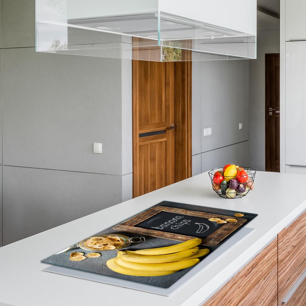 GLASS PROTECTIVE PLATE FOR STOVE 90X52 BANANA