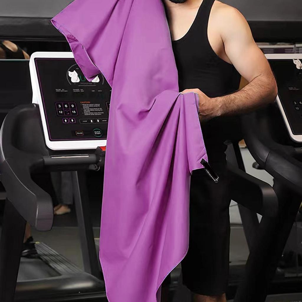 2 Stück Mikrofaserhandtuch 2-seitig Schnelltrocknende Handtücher Super Saugfähig mit Reißverschlusstasche für Sport