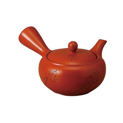 Ale-net Teekanne, 360cc, Roter Ton, 2-Go Kirschblütendesign (Obi-meshi), Porzellan, Hergestellt in Japan, Stilvoll