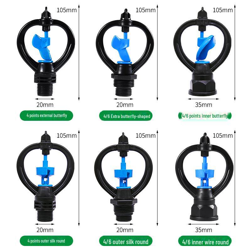 4" X 4/6" Rain-Shaped Sprinkler Head, Universal Threaded Plastic Disc for Garden Irrigation