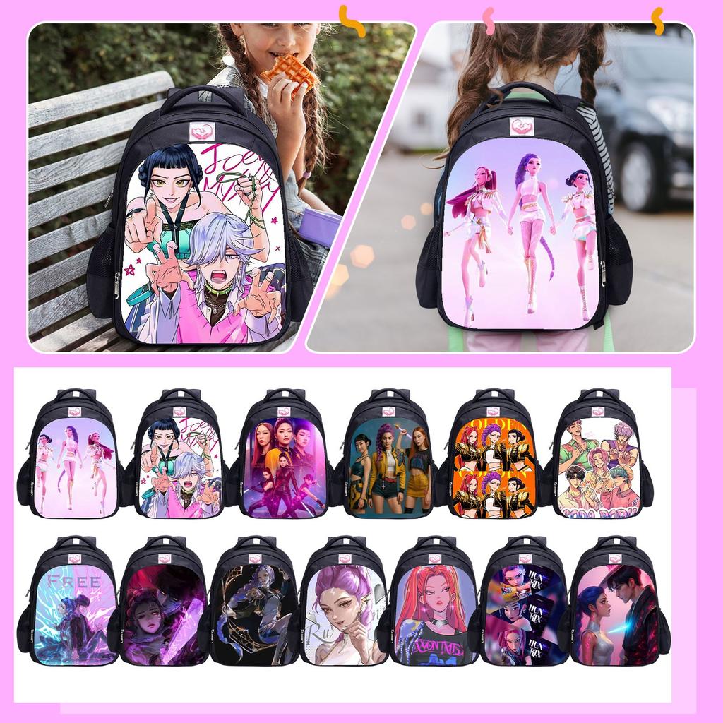 Cartoon Printing Casual Shoulder Bag Junior High School Students Large Capacity Backpacks