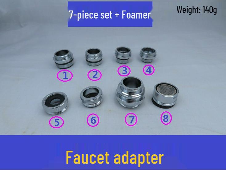 5-Piece Brass Female Faucet Aerator Adapter Set for Garden Hose Connection