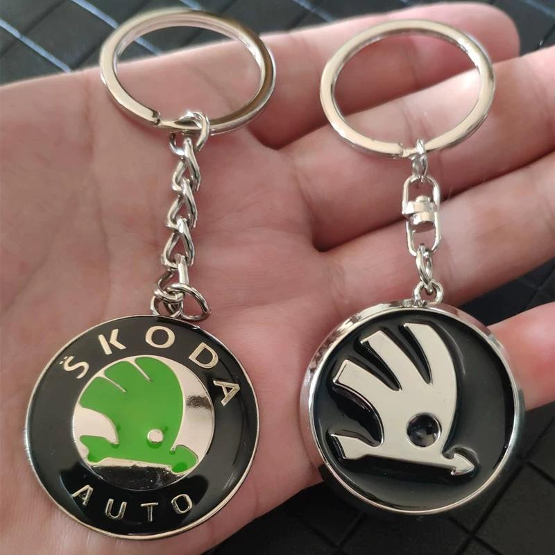 KSDQ3 for Skoda Metal Keychain Car Key Rings Chain Gift Keyrings Kodiaq Karoq KAMIQ Rapid Octavia Fabia Laura Superb 2 VRS Yeti Scala