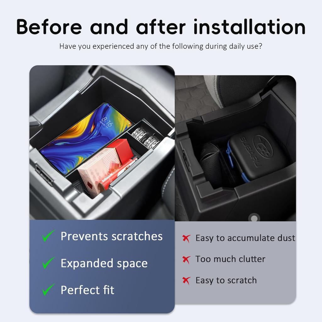 MARCHFA New Subaru Forester 6th Generation SL Series SL5 SLG Dedicated Console Box Storage Box External Console Box Interior Parts Center Console