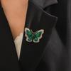 1Pcs Trendy Animal Insect Lapel Pin Elegant Crystal Enamel Butterfly Brooch For Men'S Suit Fashion Clothing Accessory Jewelry