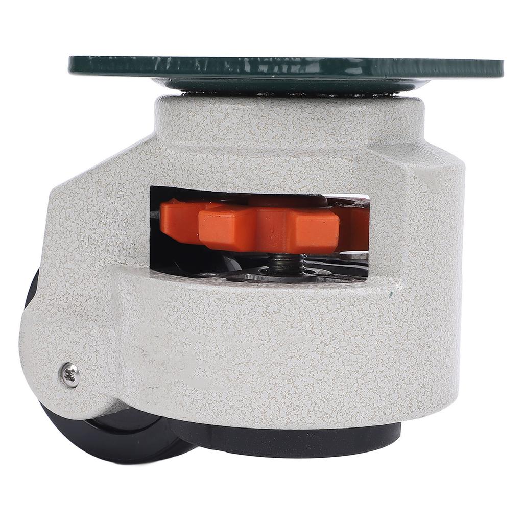Leveling Caster Adjustable Height Plate Mount Workbench Rotating Caster with 75mm Wheel and Rubber Base