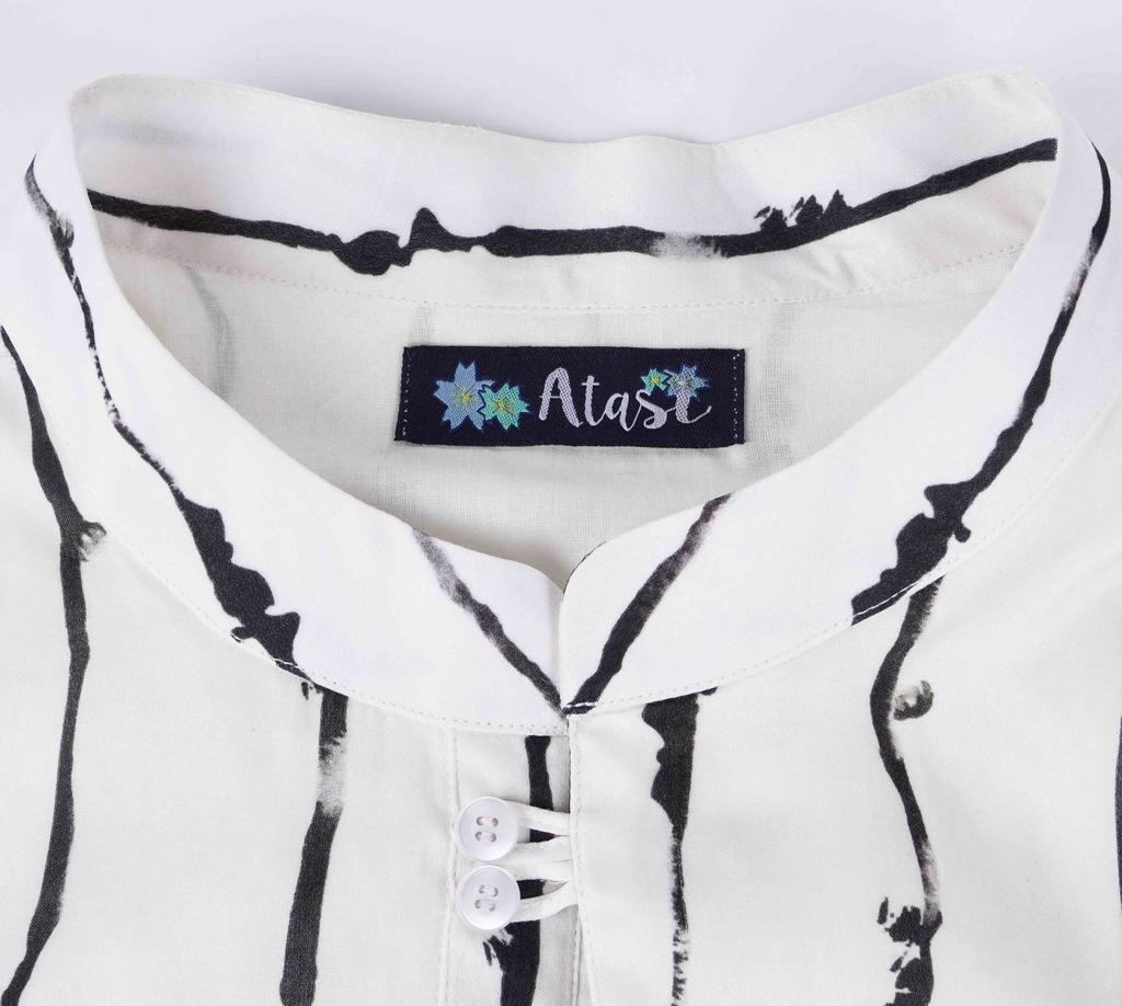 Atasi Traditional Party Wear Long Sleeve Kurta  Mandarin Collar Neck Casual