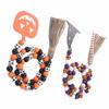 2Pcs Halloween Wood Beads Classic DIY Odorless Comfortable Durable Natural Farmhouse Bead Garland for Tree Wall Window