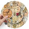 50pcs Waterproof Retro Potion Label Stickers for Journals, Phone Cases, and Suitcases