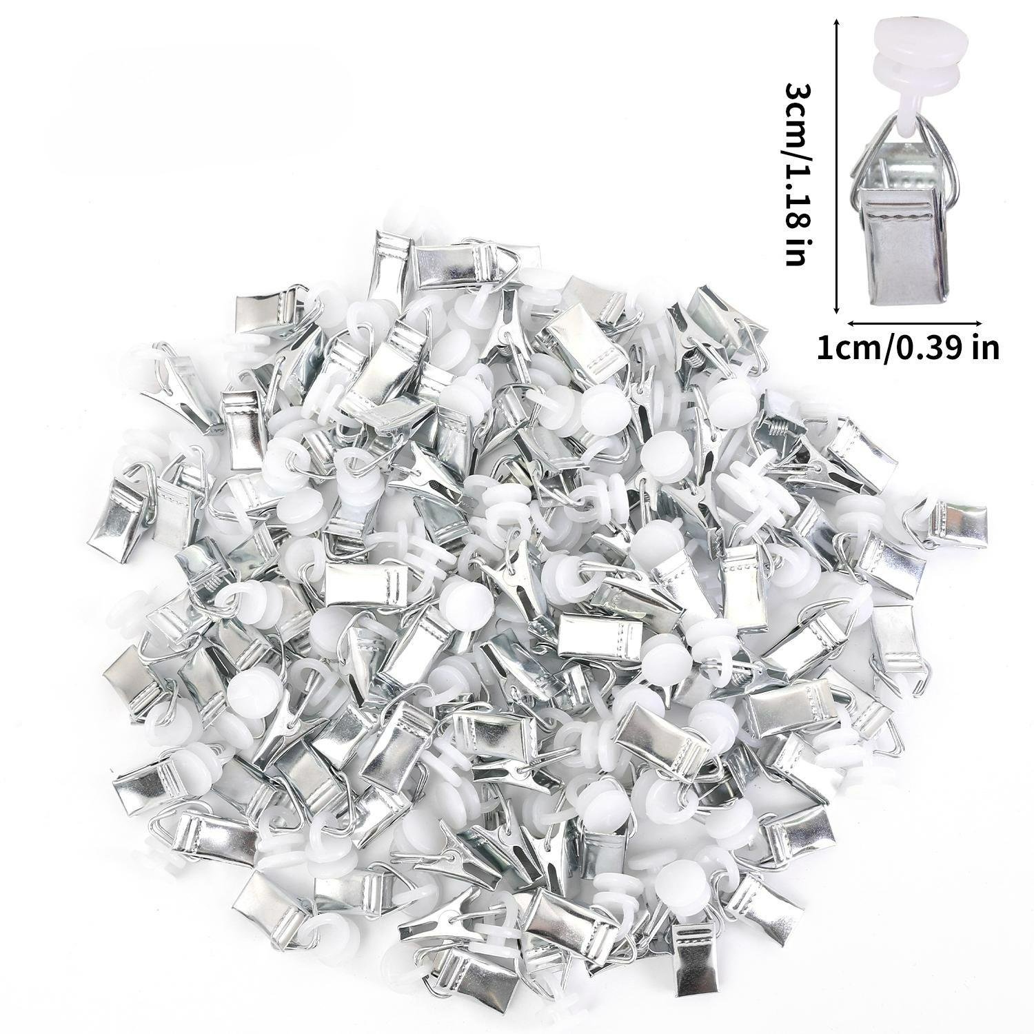 

20/100x Plastic Wheel Clasp Metal Curtain Clips with Nylon Rollers Multifunctional Home Bathroom Shower Curtains Door Supplies 20PCS серебряный