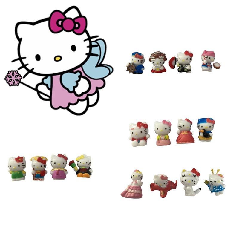 Hello Kitty Anime Cartoon Character Figure Set 16 Different Designs 3cm-4cm In Size