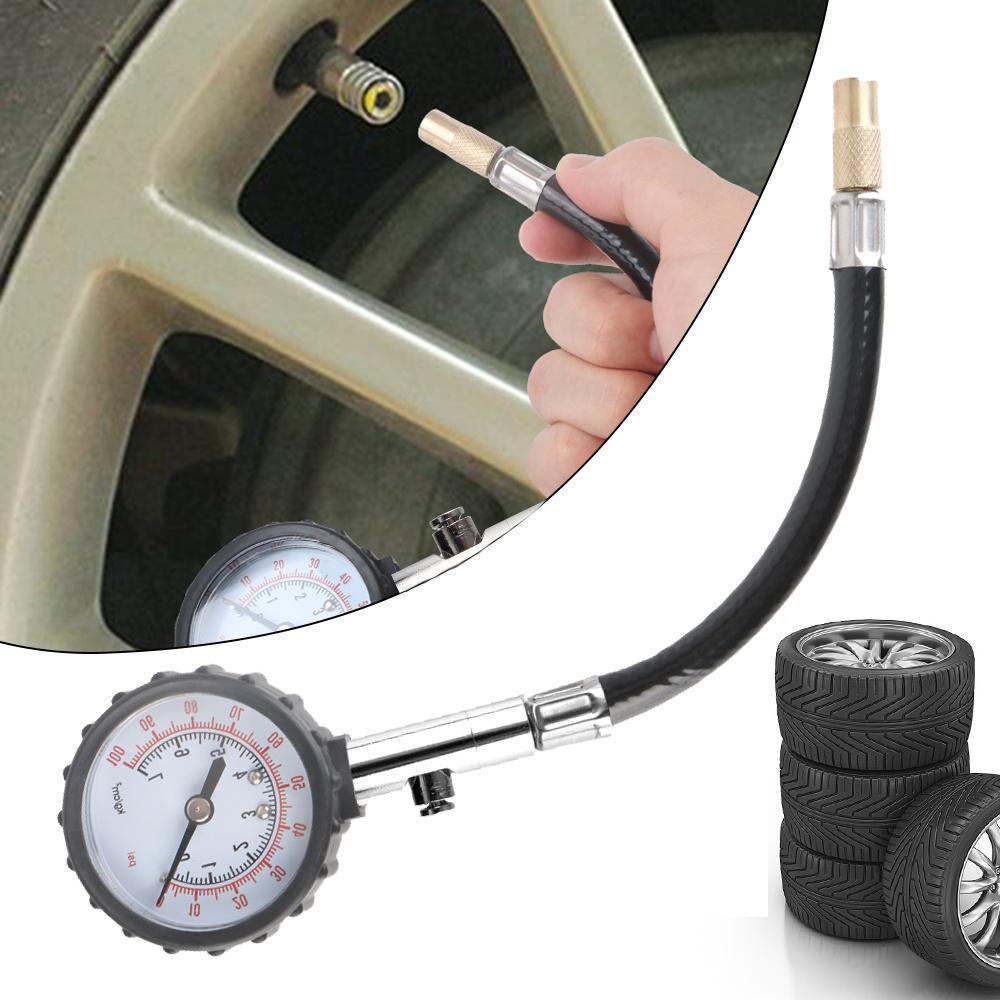 Air Tire Pressure Gauge 0-100 PSI Car Truck Motorcycle SUV Tire Tyre Pressure Gauge Inflator Air Line Pump Car Truck