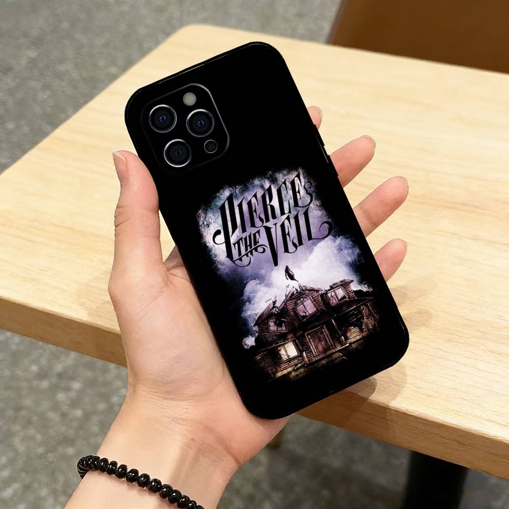 Pierce the Veil Band Handyhülle Für iPhone 17,16,15,14,13,12,11 Plus,Pro Max,XS,Weiche Silikon Schwarze Hülle