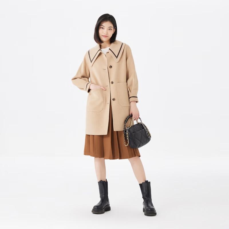 

VEROMODA Women s Elegant Wool Blend Lapel Coat XS