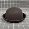 Curled Dome Woolen Top Hat Female Parent-Child Small Pot Hat Male And Female Baby Hat British Retro Bucket Hat