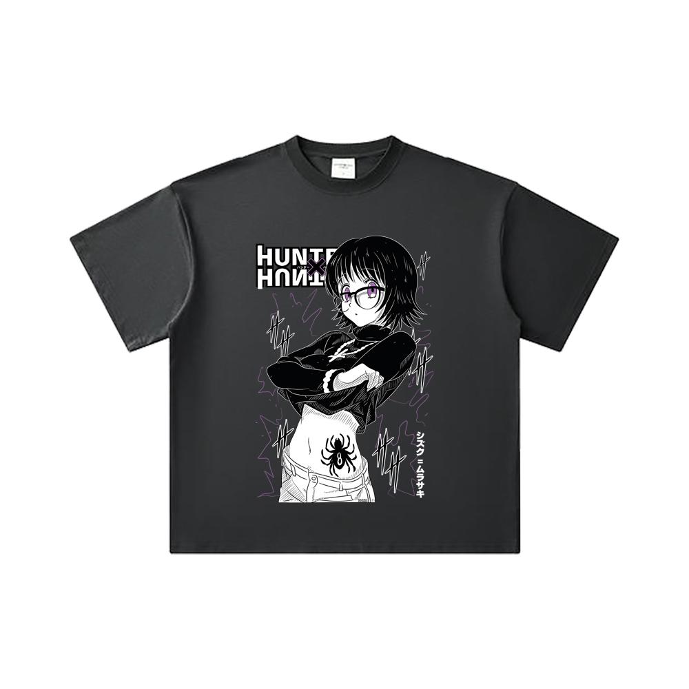 260 GSM Double Yarn 32 Count 100% Cotton HXH V9 Shizuku Print Unisex Heavy Cotton T Shirt