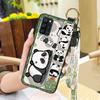 Back Cover Lanyard Phone Case For Blackview A100 Anti-knock Durable Anti-dust Phone Holder Panda Kickstand Soft case